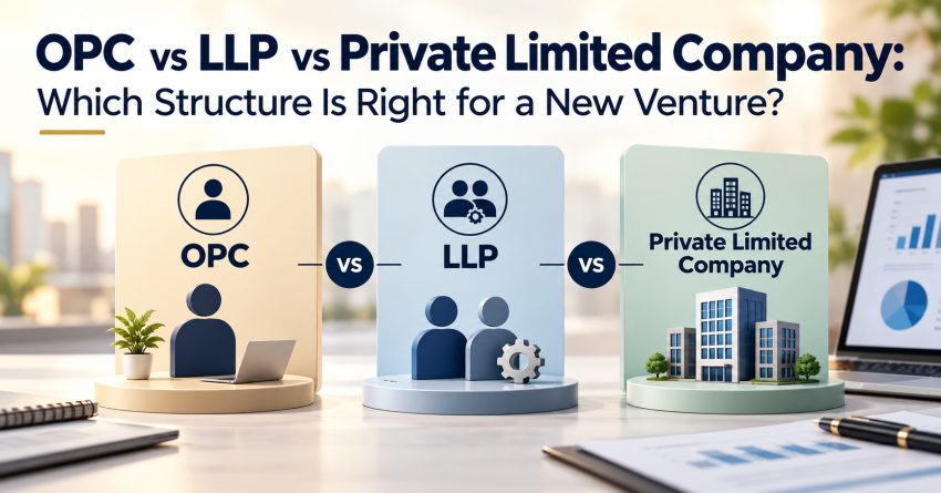 OPC vs LLP vs Private Limited Company: Which Structure Is Right for a New Venture?